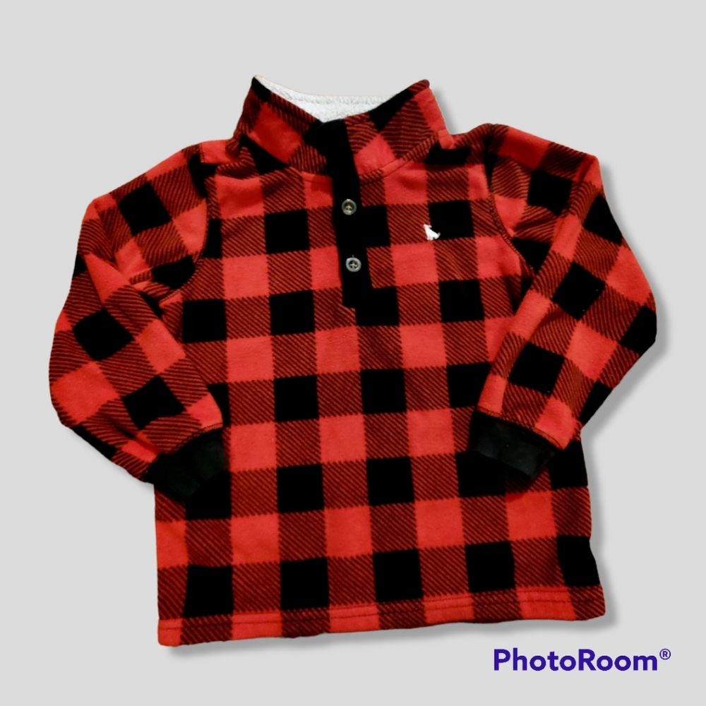 Carter’s Red and Black Plaid Fleece Pullover
